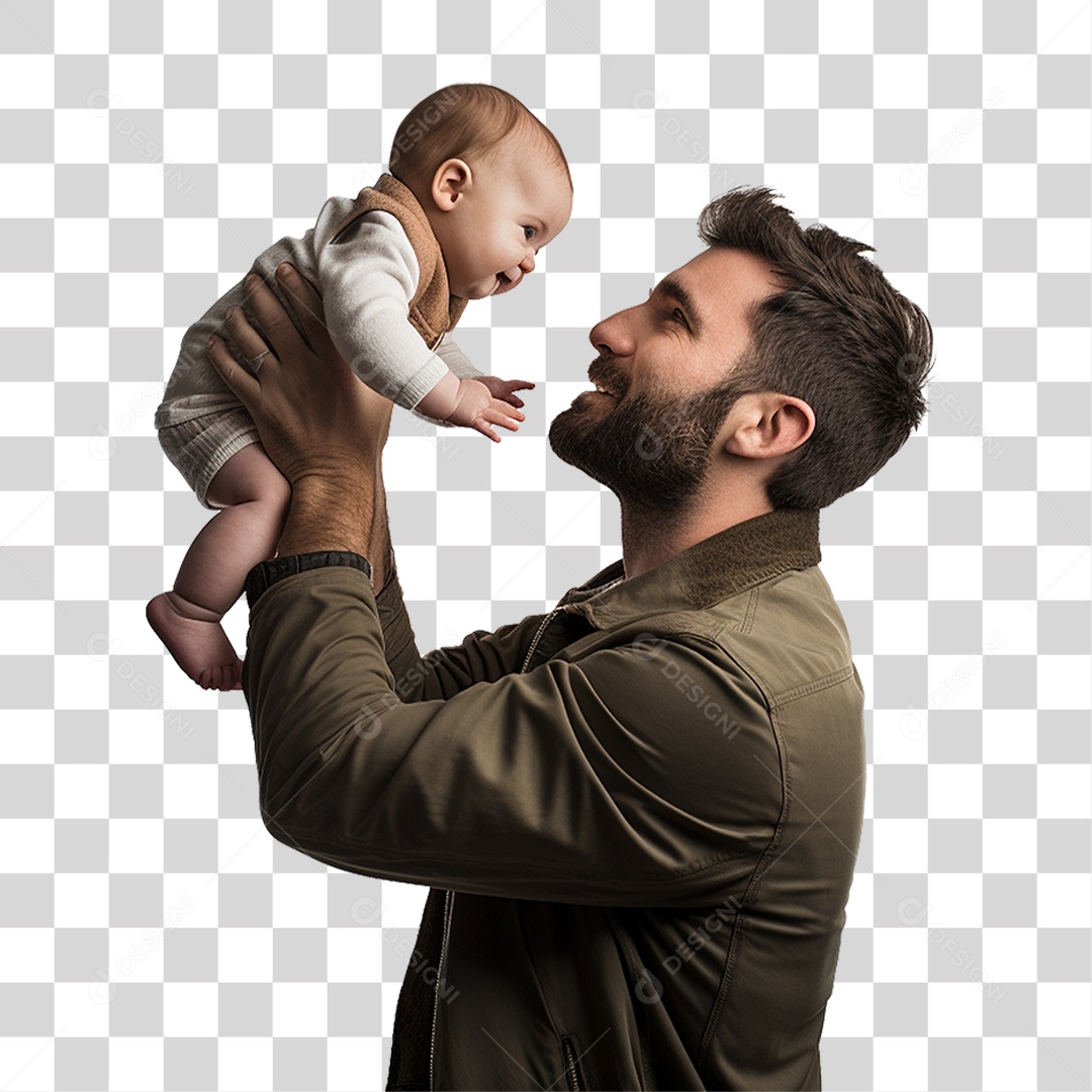 Pai com seu Filho PNG Transparente