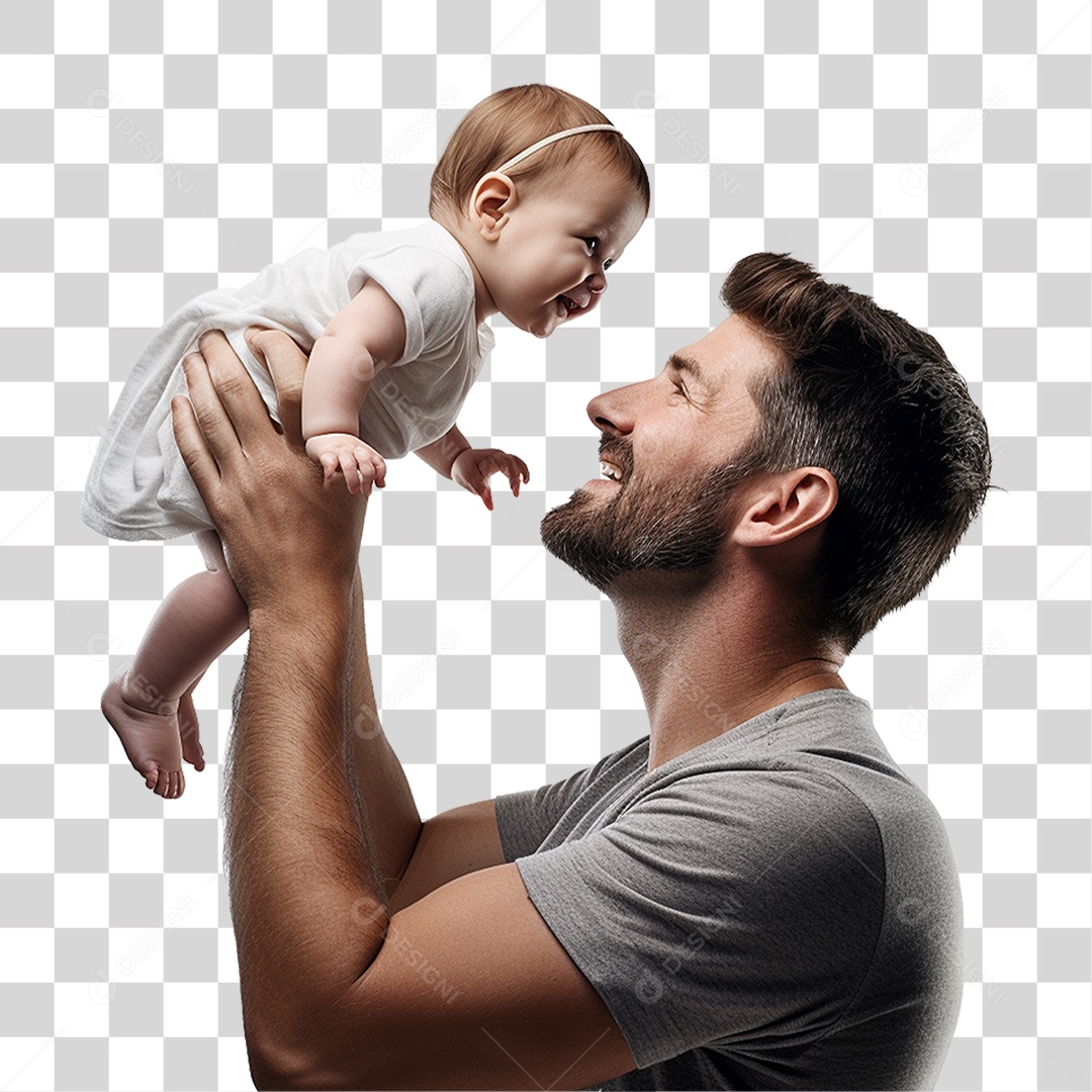 Pai com seu Filho PNG Transparente