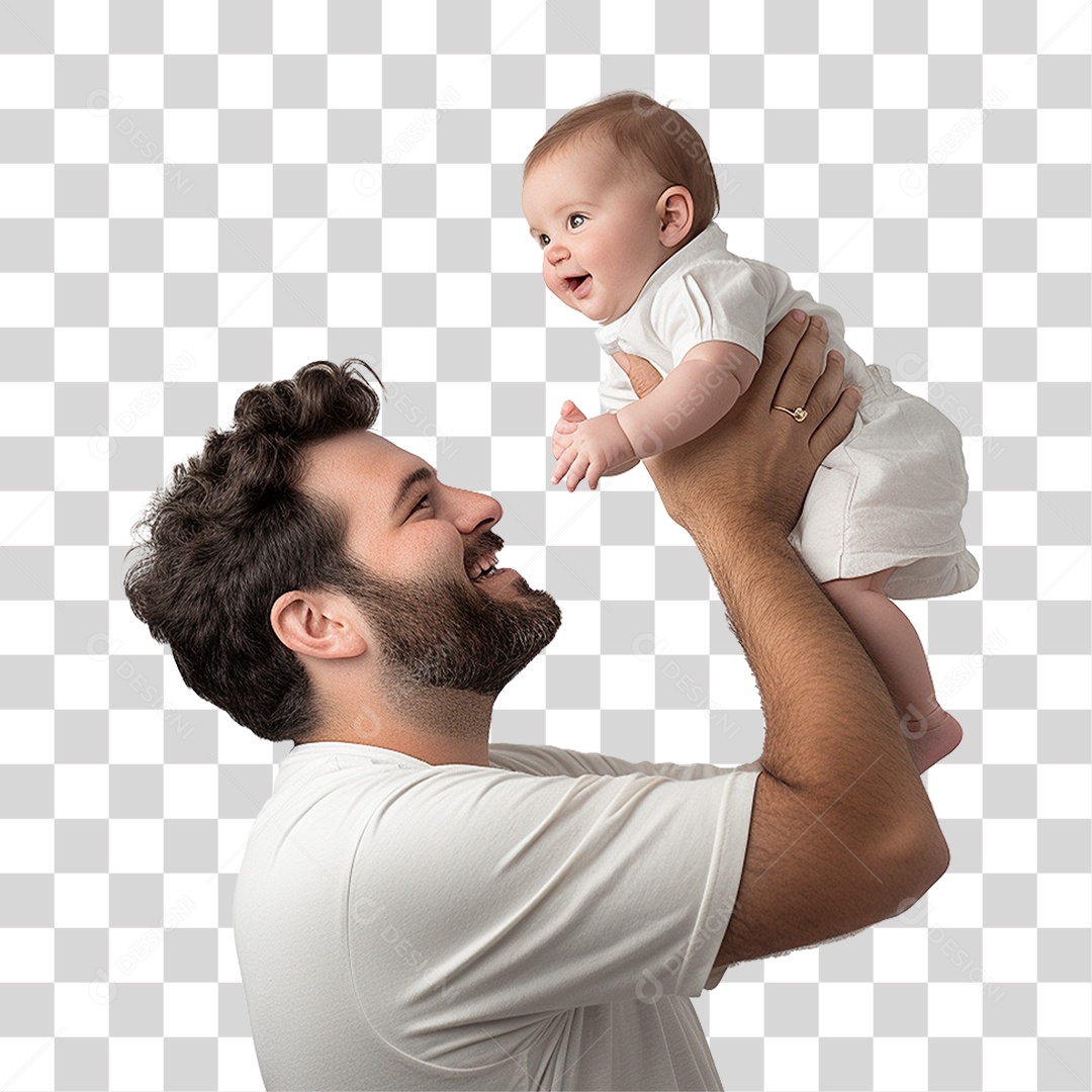 Pai com seu Filho PNG Transparente