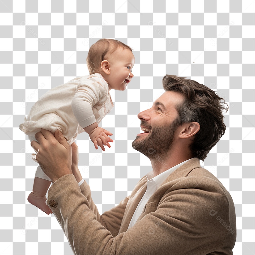 Pai com seu Filho PNG Transparente