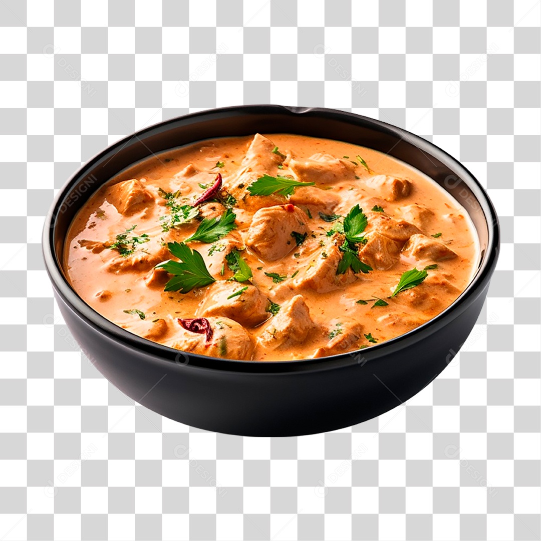 Tigela com Estrogonofe de Frango PNG Transparente