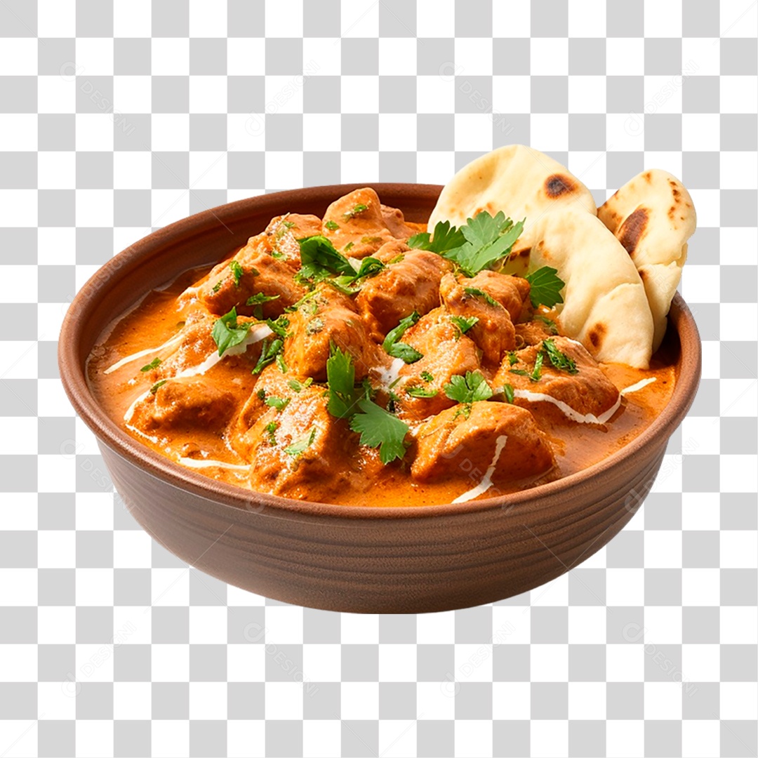 Tigela com Estrogonofe de Frango PNG Transparente