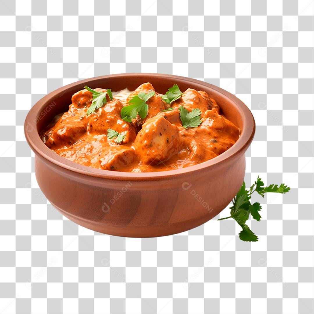 Tigela com Estrogonofe de Frango PNG Transparente