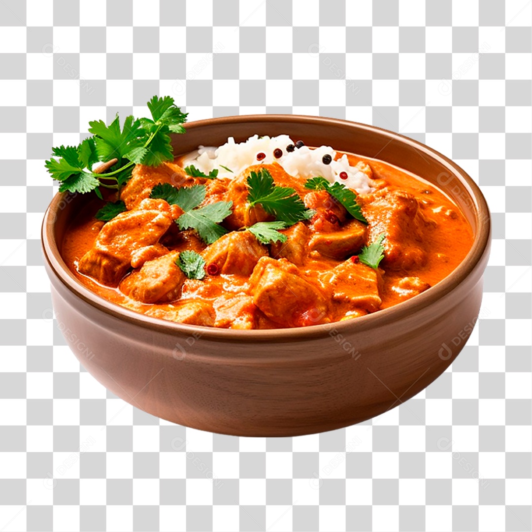 Tigela com Estrogonofe de Frango PNG Transparente