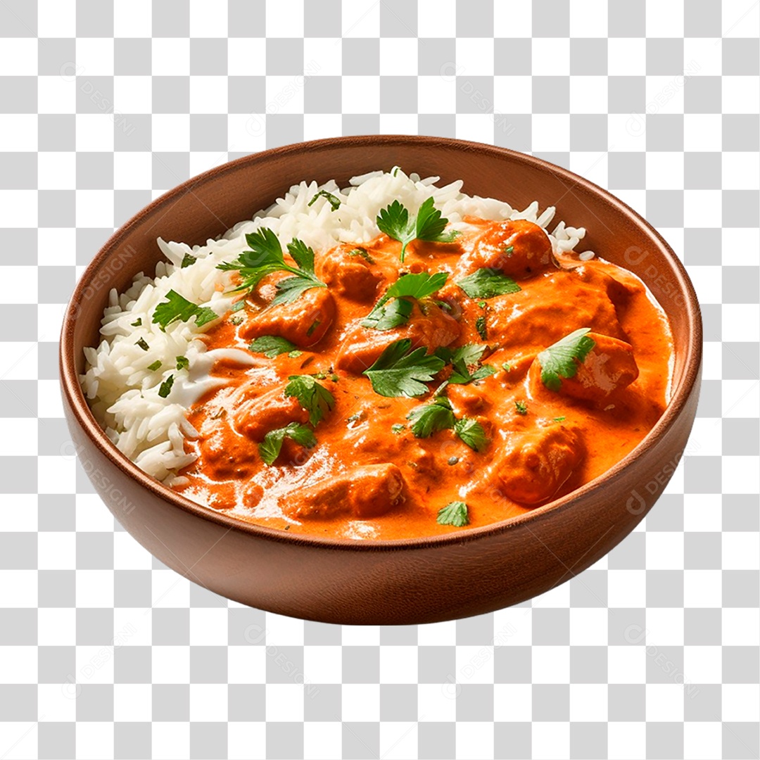 Tigela com Estrogonofe de Frango PNG Transparente