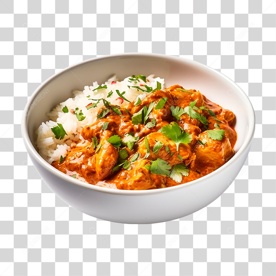 Tigela com Estrogonofe de Frango PNG Transparente