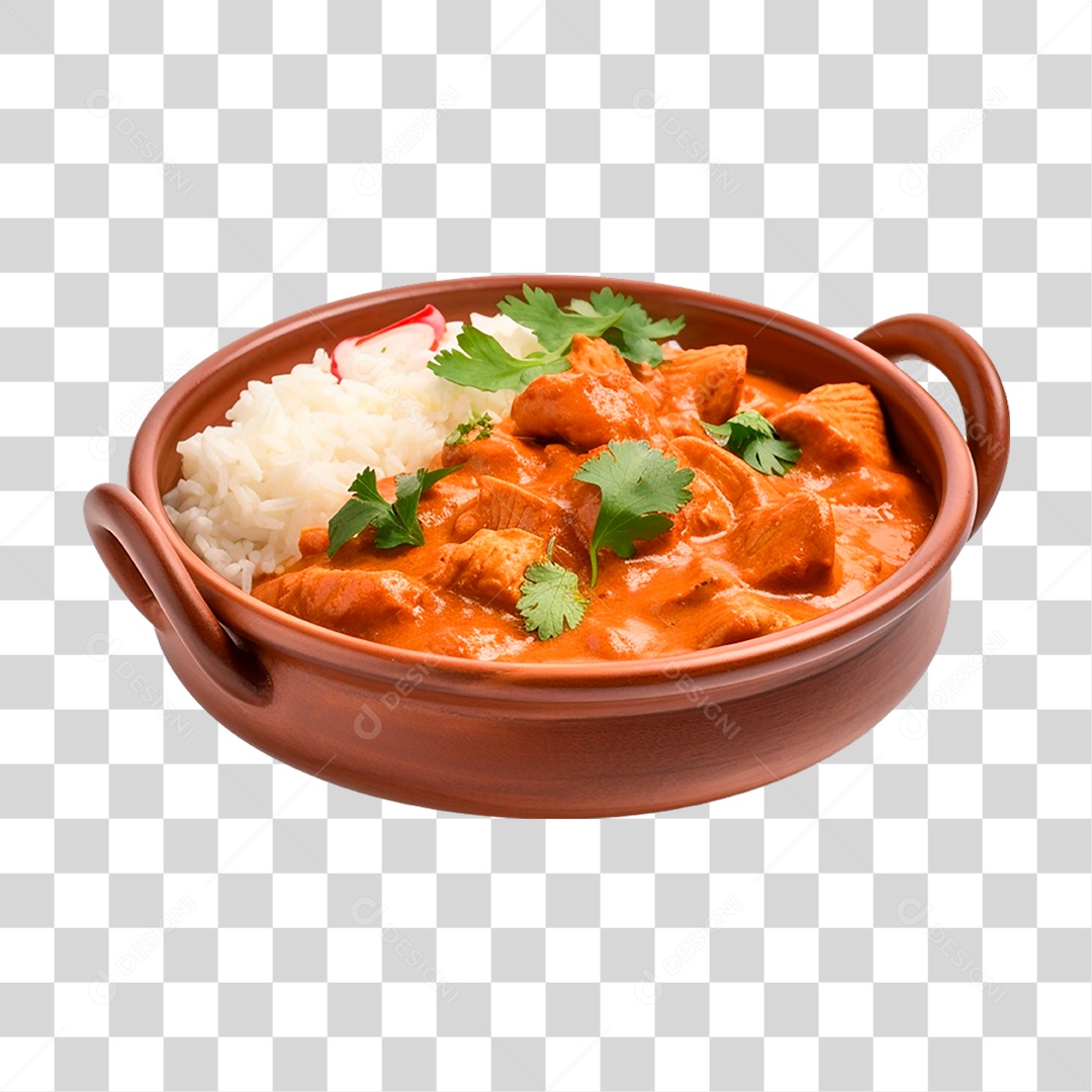 Tigela com Estrogonofe de Frango PNG Transparente