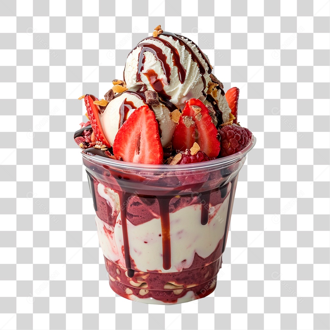 Pote de Sorvete PNG Transparente