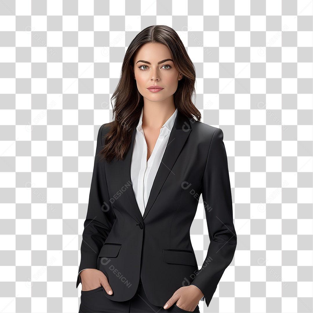 Mulher de Terno PNG Transparente