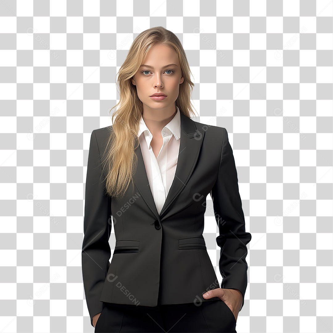 Mulher de Terno PNG Transparente