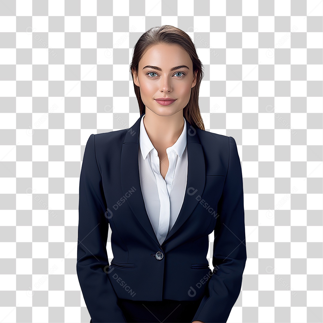 Mulher de Terno PNG Transparente