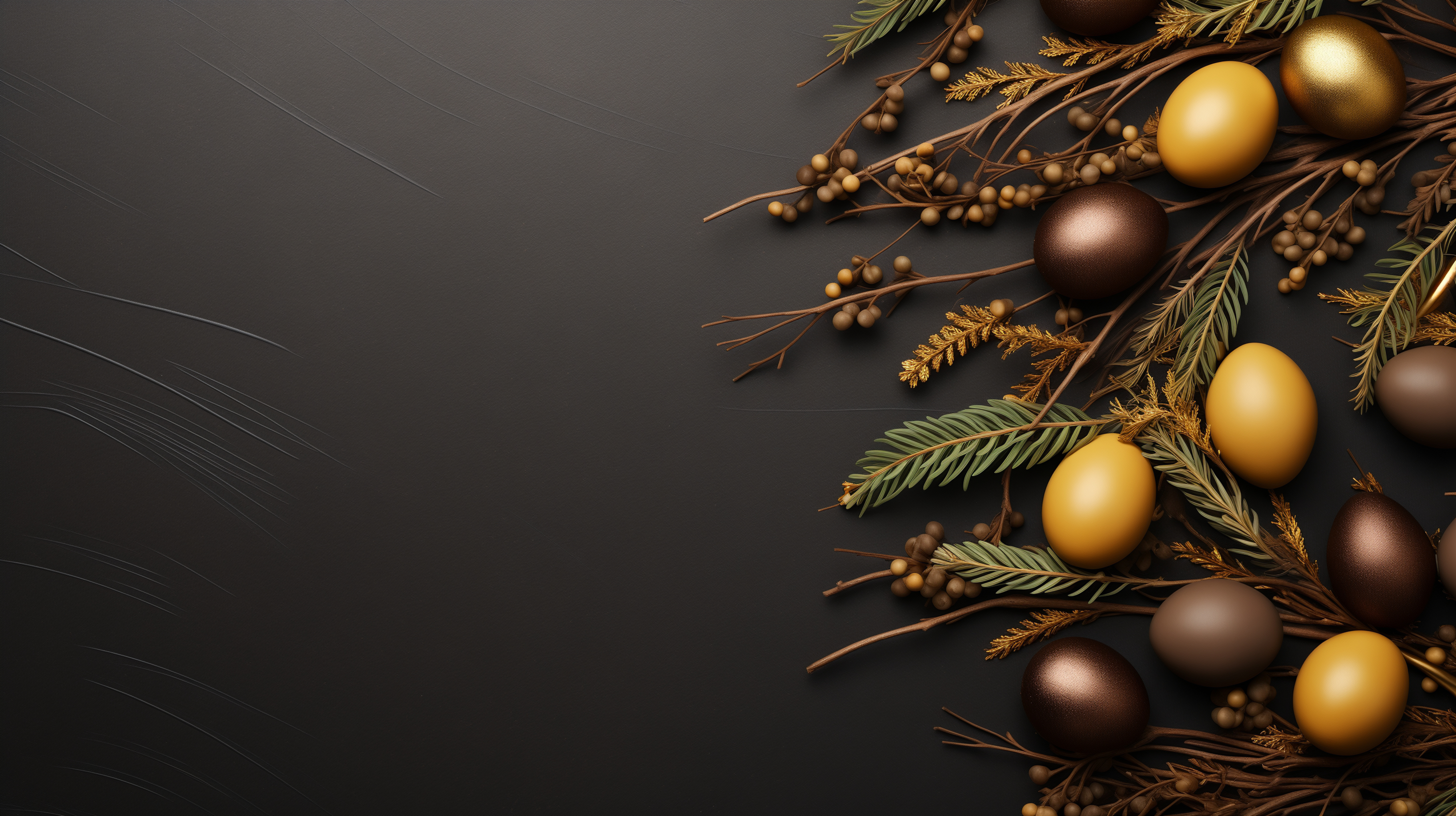 Ovos de páscoa decoração com flores