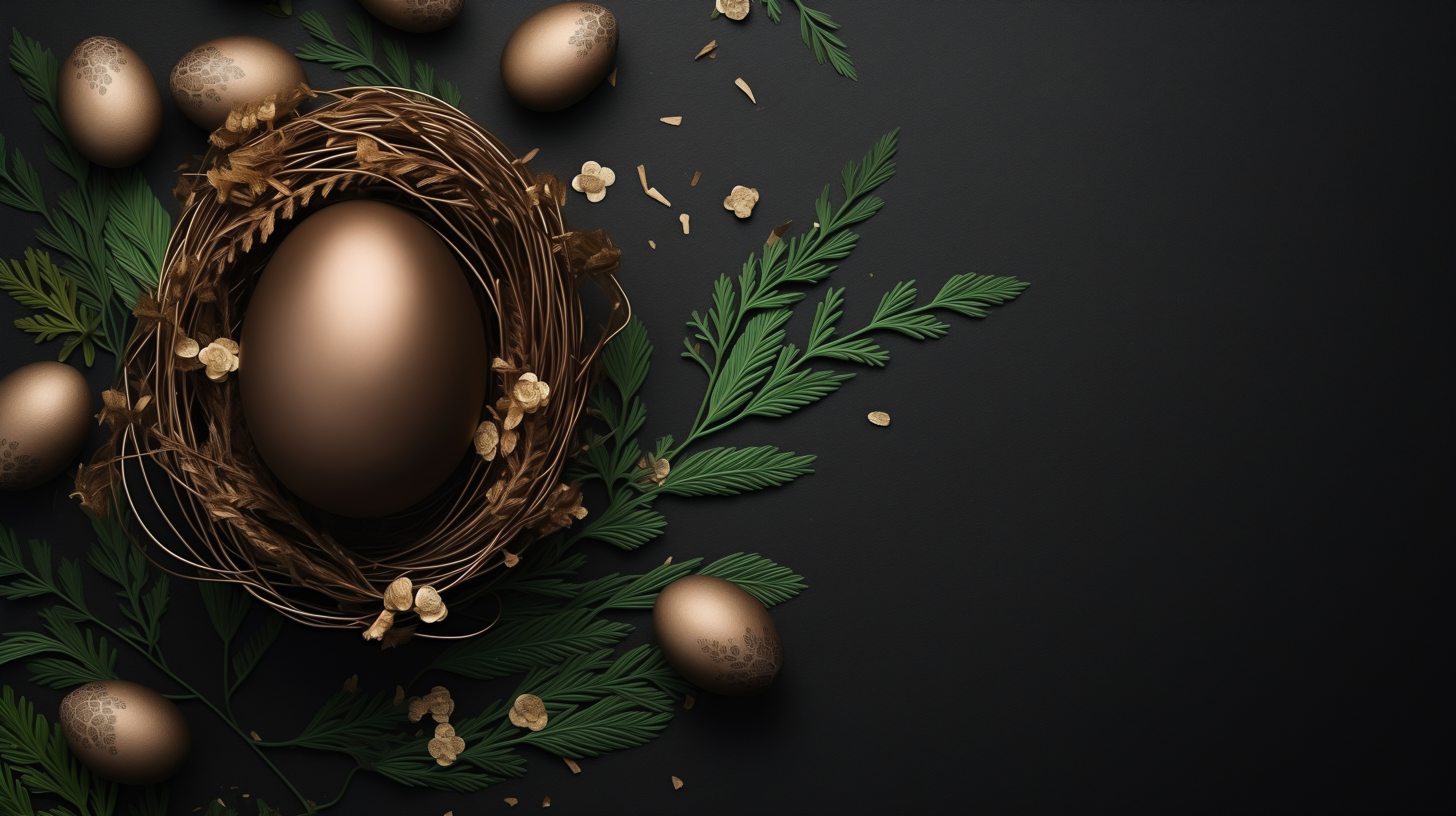 Ovos de páscoa decoração com flores