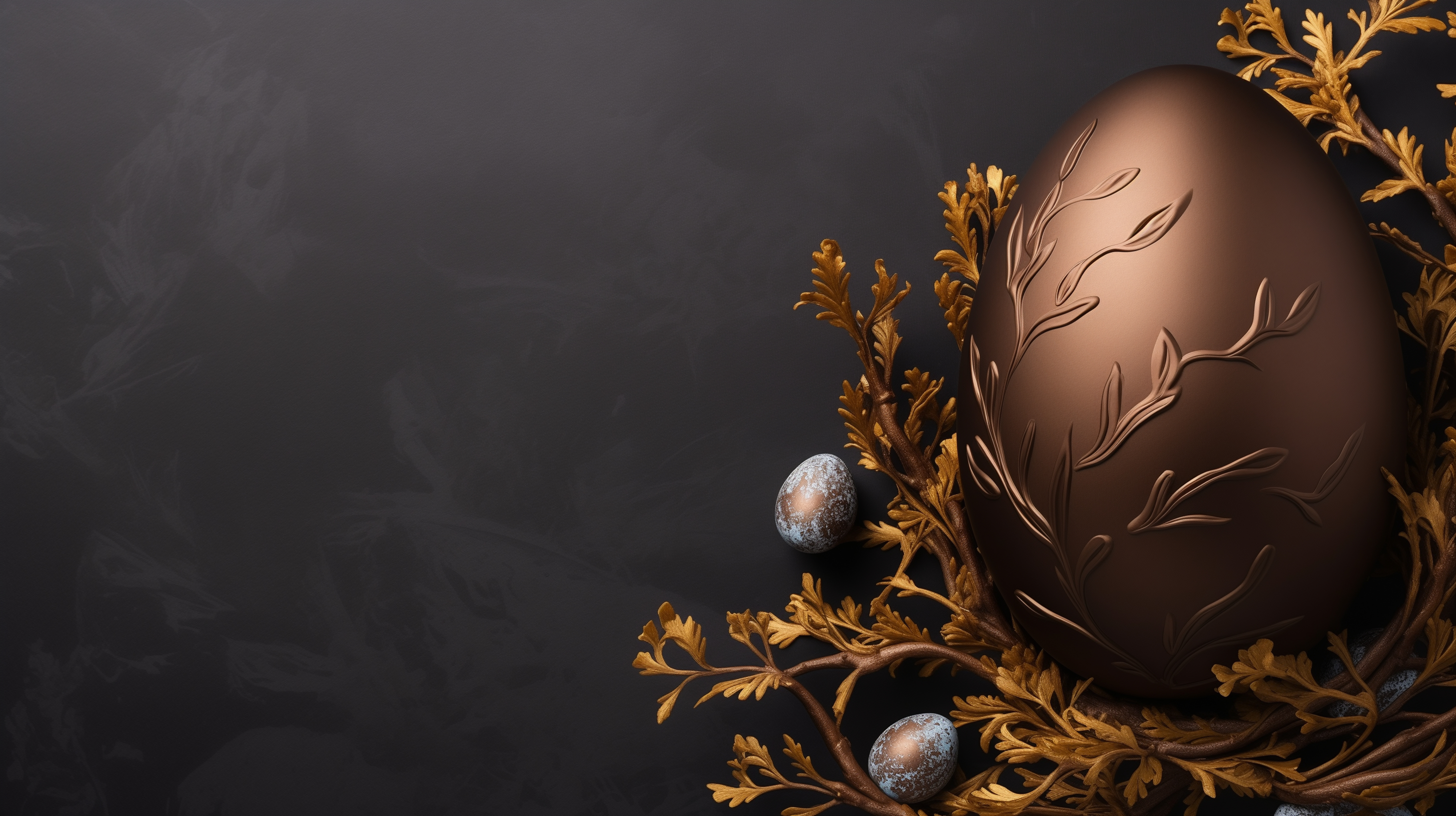 Ovos de páscoa decoração com flores