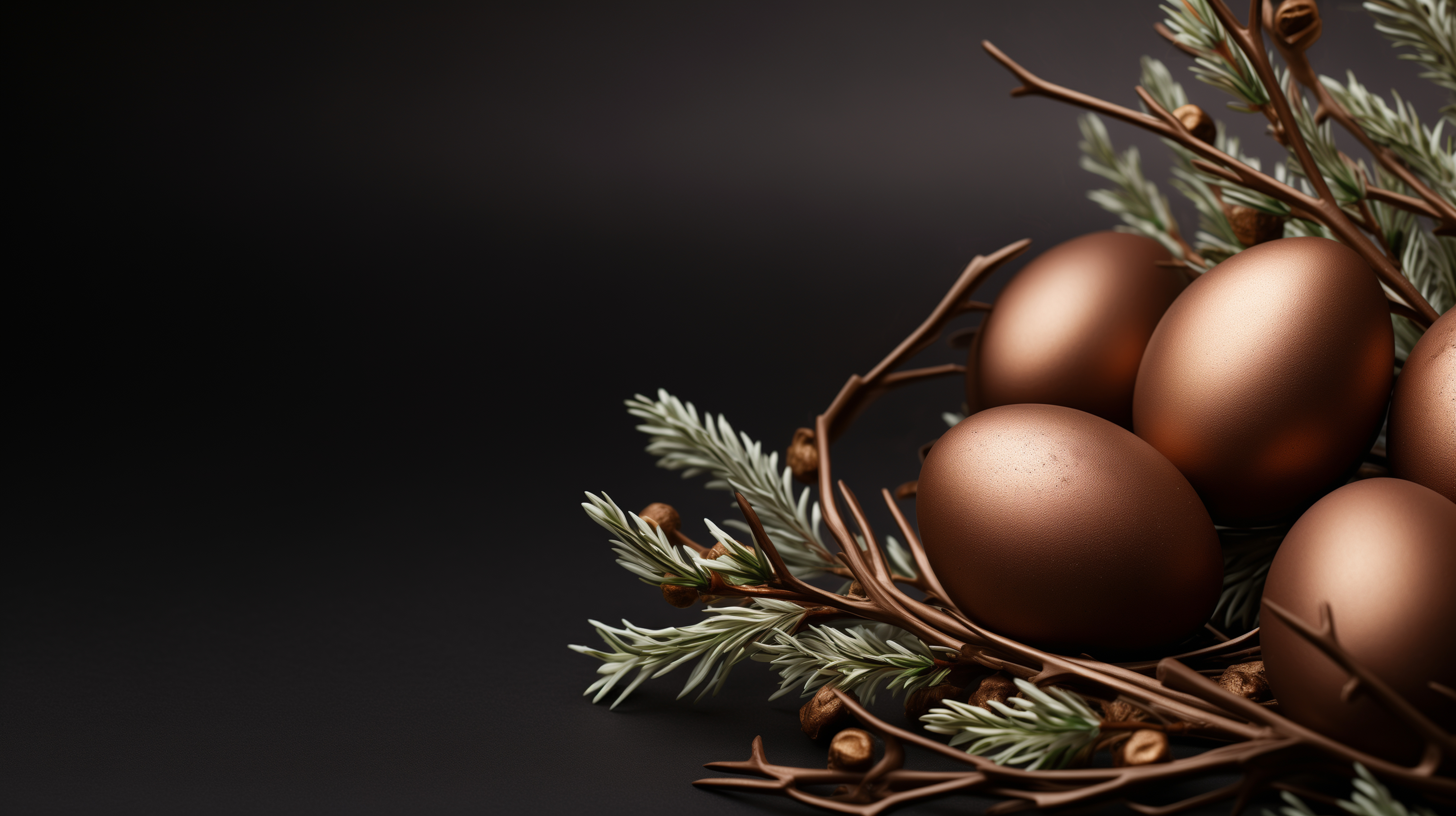 Ovos de páscoa decoração com flores