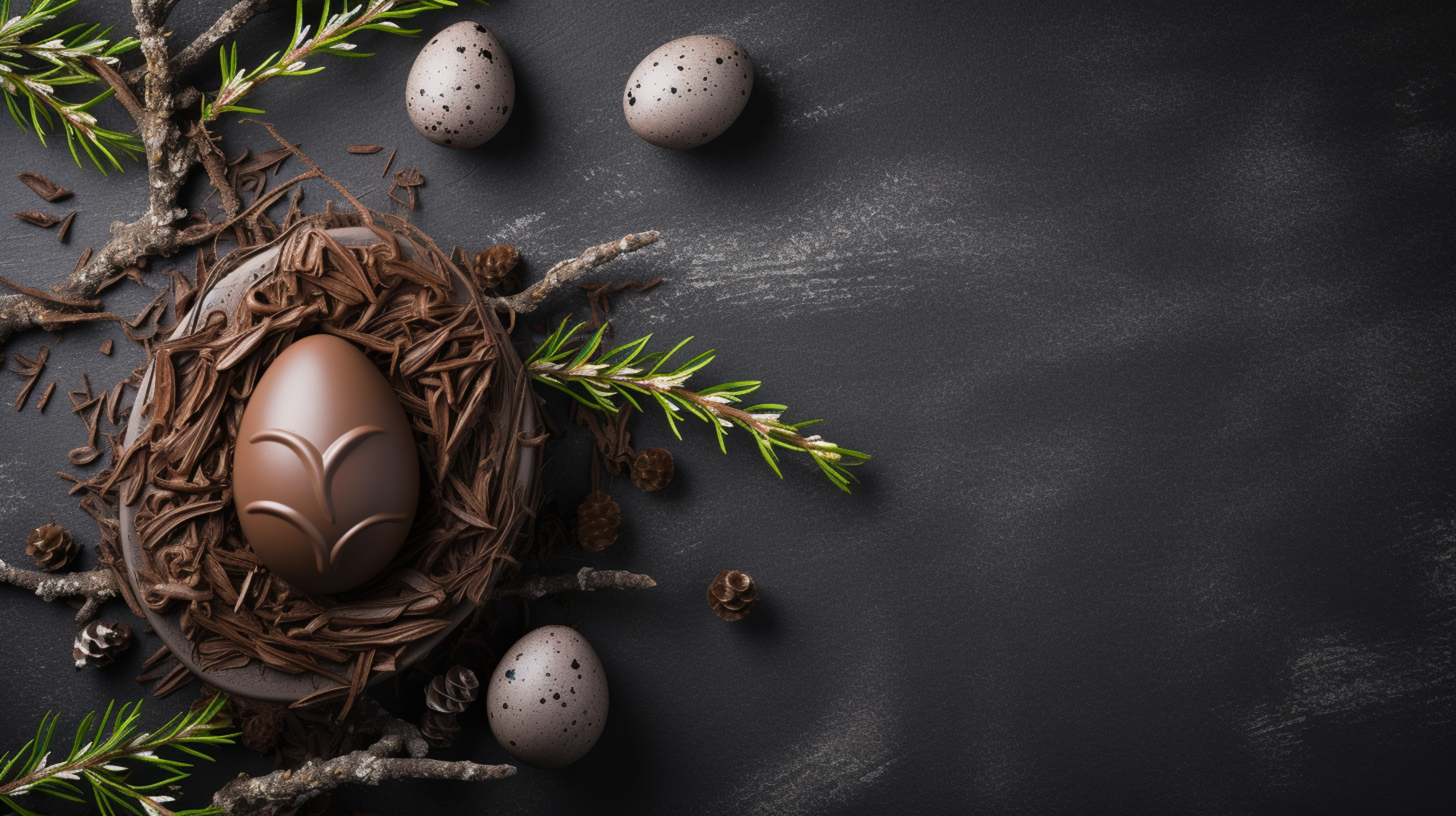 Ovos de páscoa decoração com flores