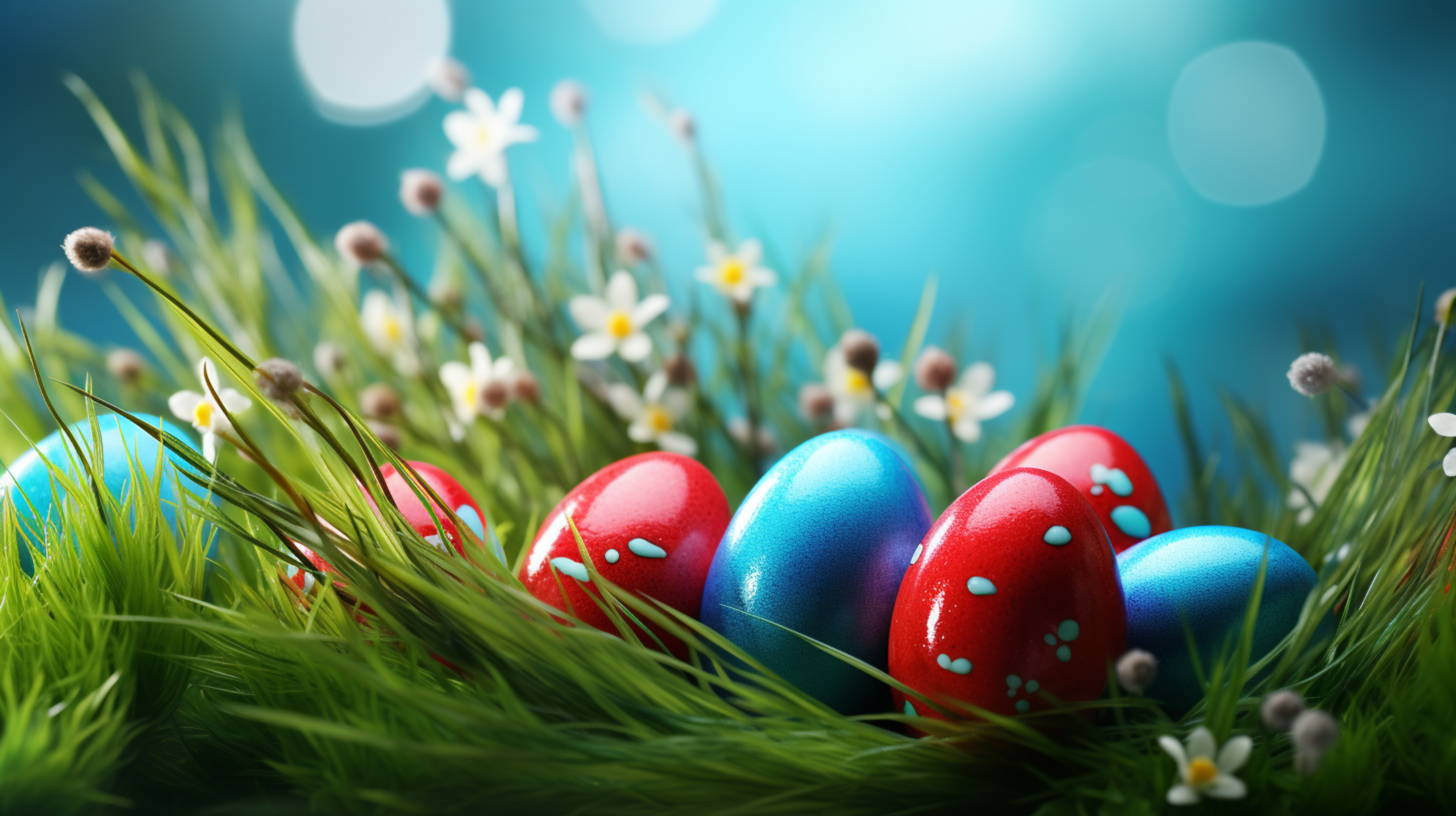 Ovos de páscoa decoração com flores