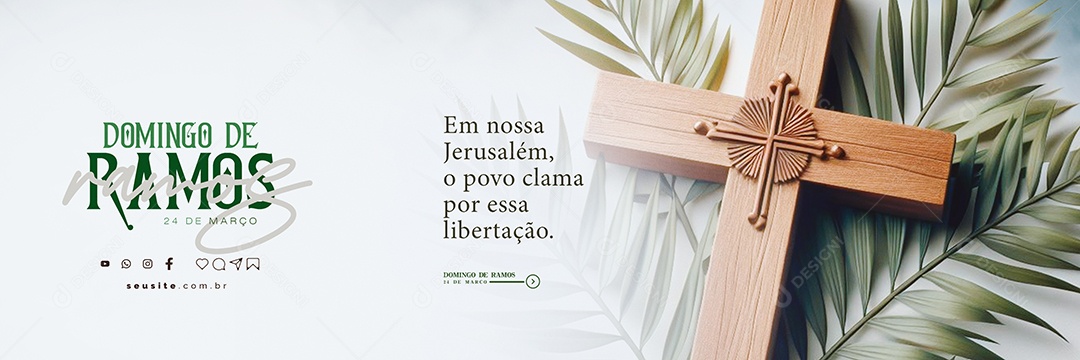 Carrossel Domingo de Ramos 24 De Março Social Media PSD Editável