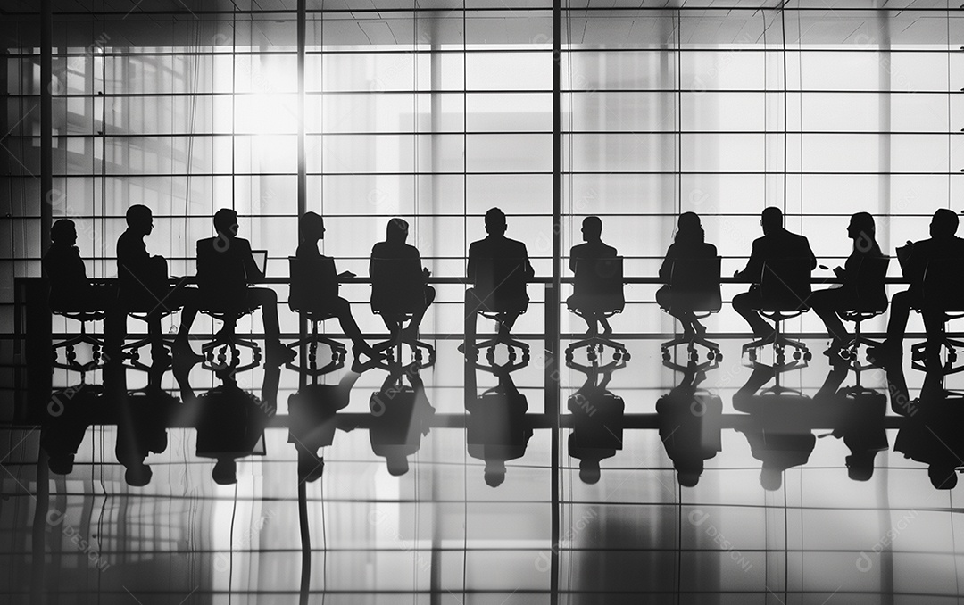 Uma sala cheia de pessoas conversando