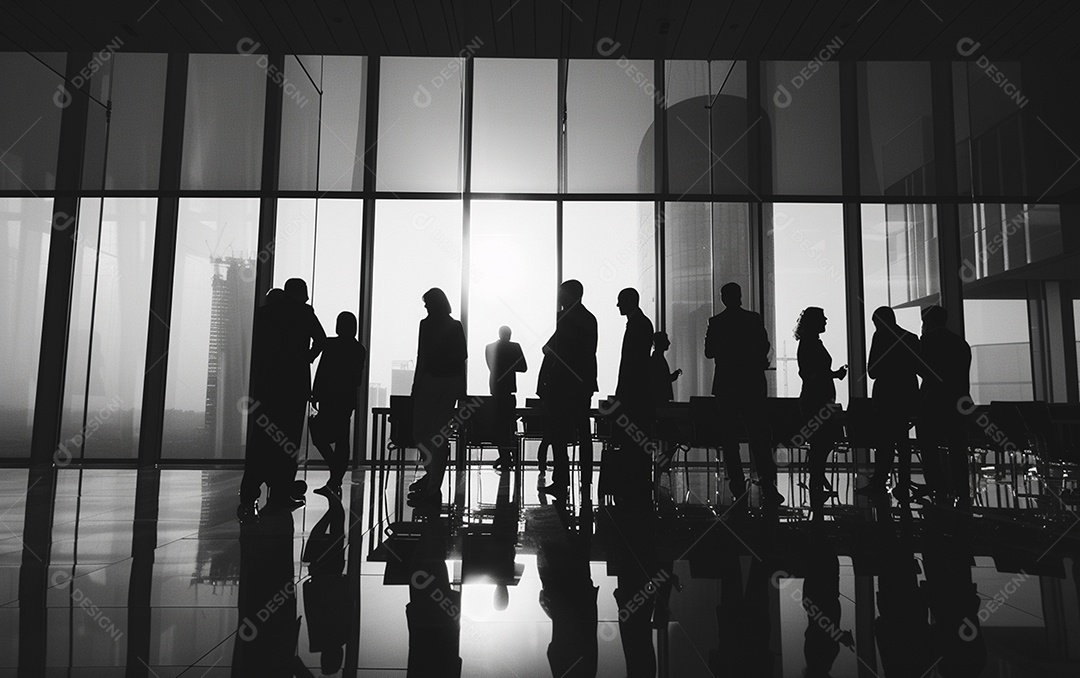 Uma sala cheia de pessoas