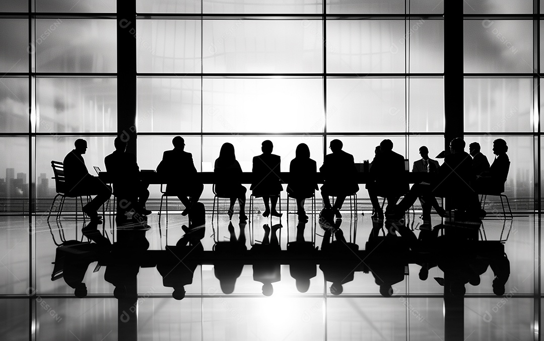 Sala cheia de pessoas para reunião