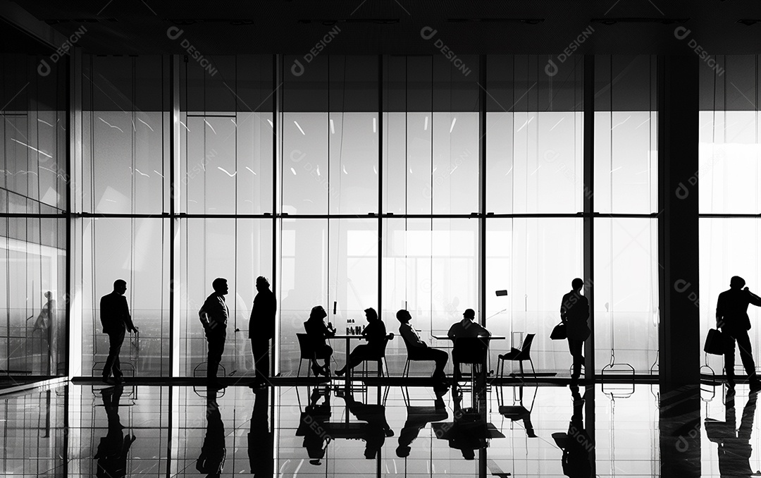 Uma sala cheia de pessoas