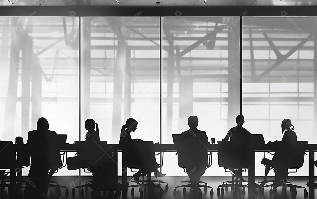 Sala cheia de pessoas para reunião