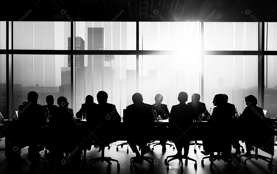 Sala cheia de pessoas para reunião