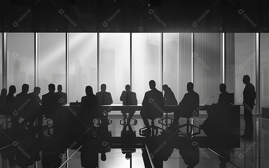 Sala cheia de pessoas para reunião