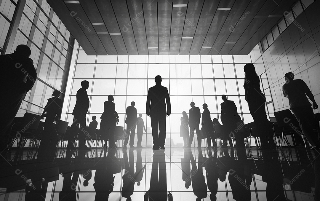 Espaço cheio de pessoas transitando