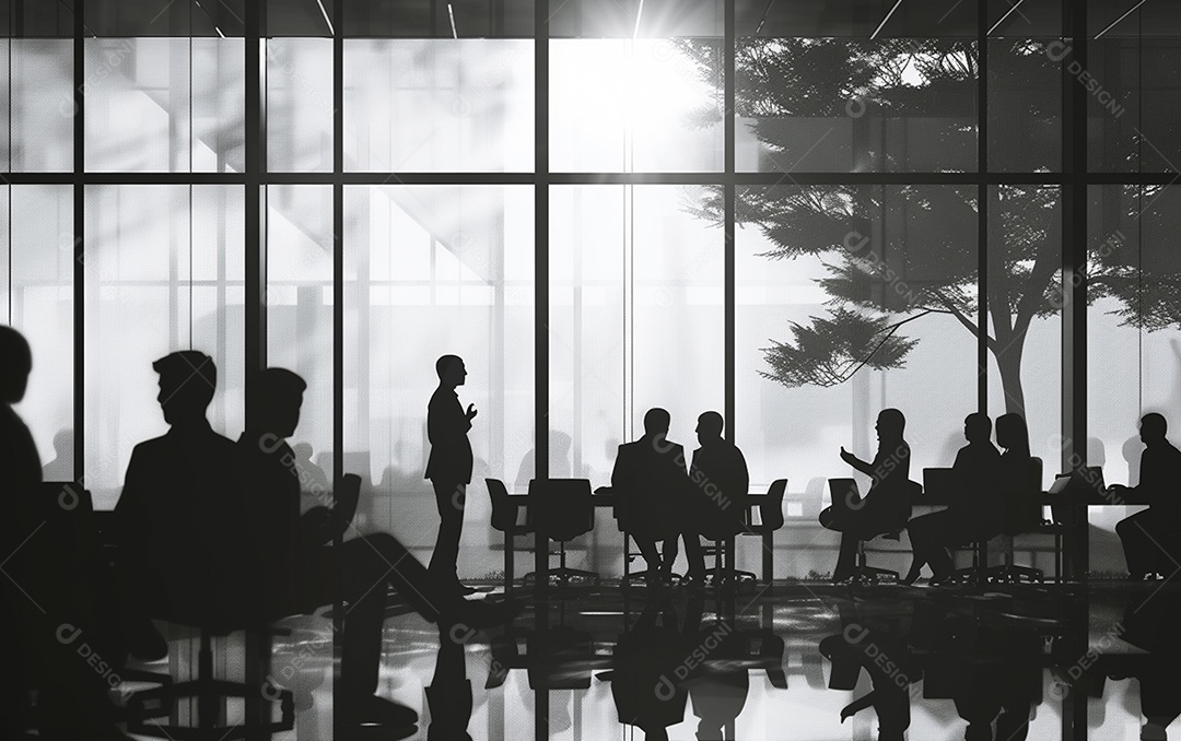 Sala cheia de pessoas para reunião