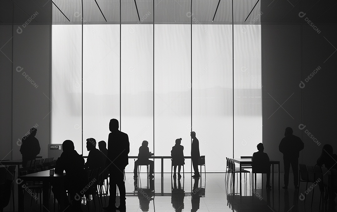 Sala cheia de pessoas para reunião