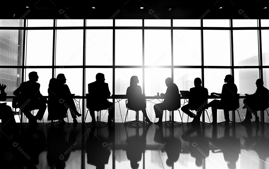 Sala cheia de pessoas para reunião