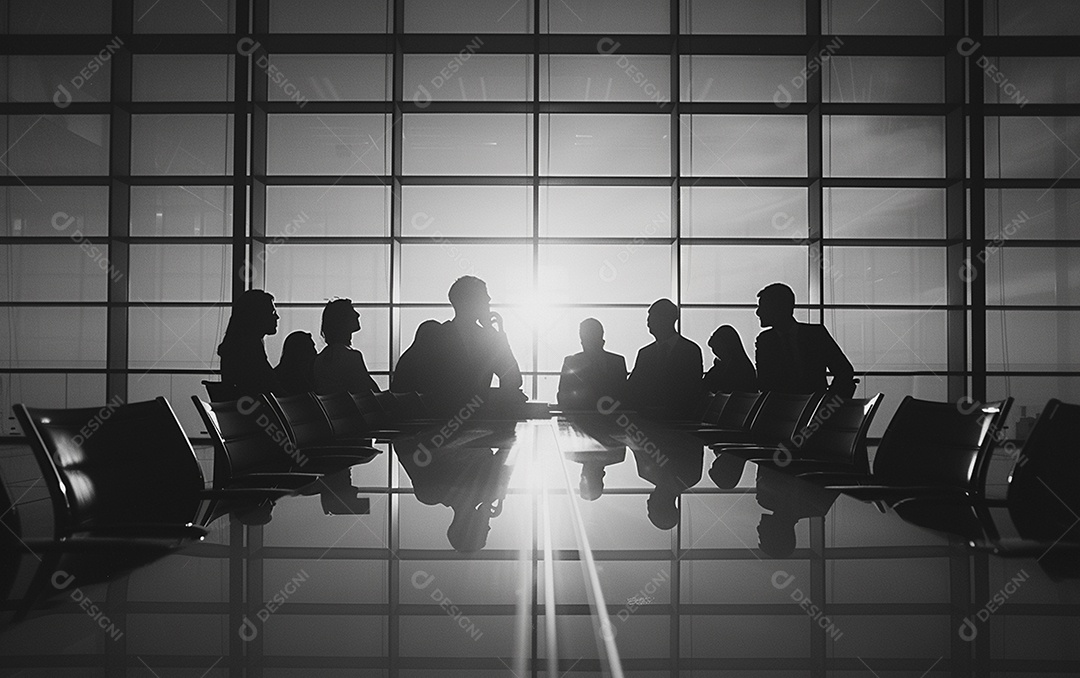 Sala cheia de pessoas para reunião