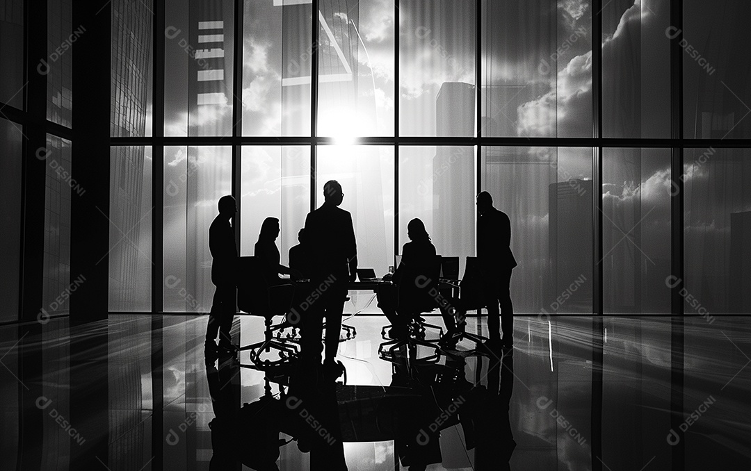 Sala cheia de pessoas para reunião