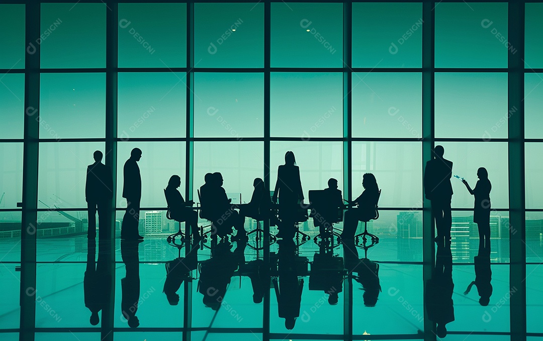 Sala cheia de pessoas para reunião