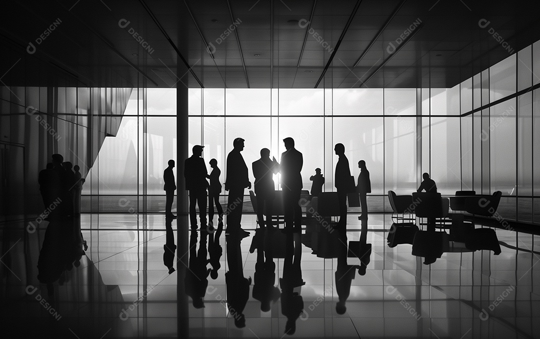 Empresários em uma sala de conferências