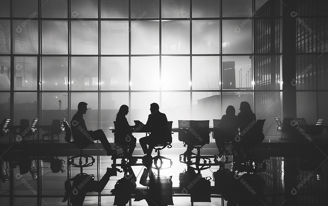 Sala cheia de pessoas para reunião