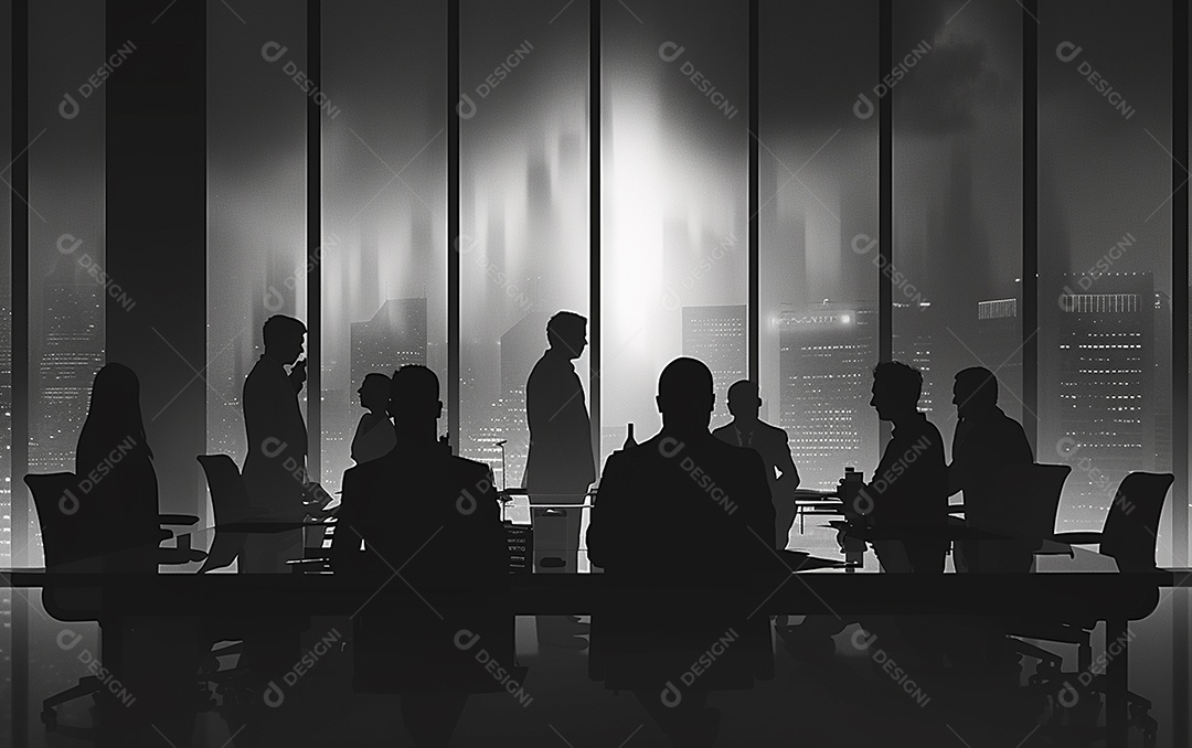 Sala cheia de pessoas para reunião