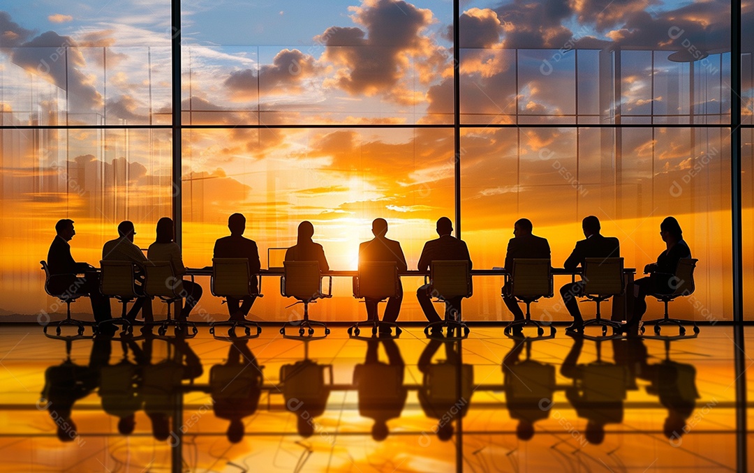 Sala cheia de pessoas para reunião