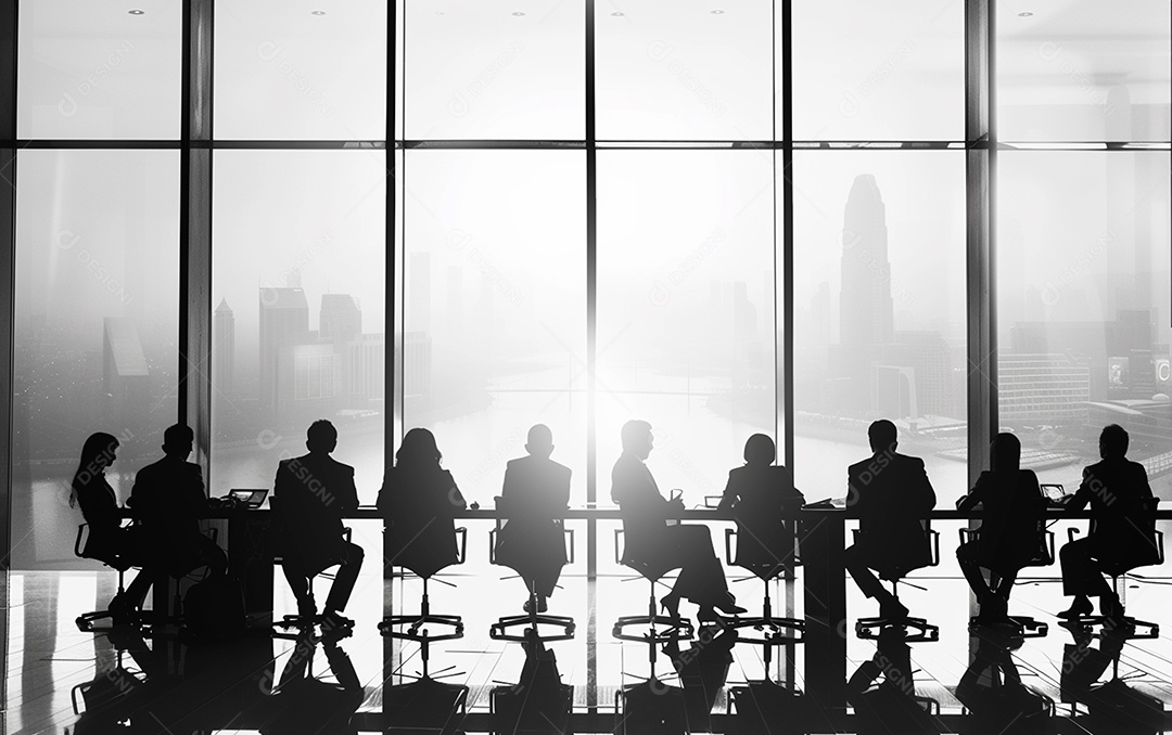 Uma sala cheia de pessoas conversando