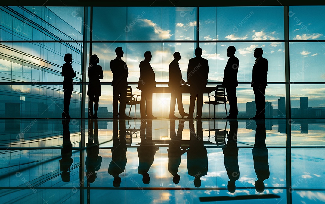 Sala cheia de pessoas para reunião