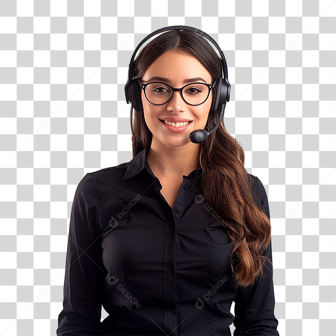 Atendente Telemarketing PNG Transparente