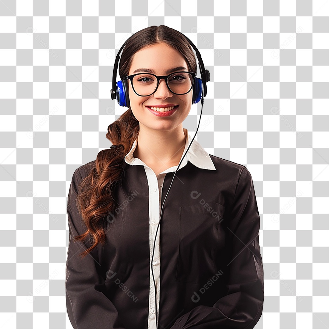 Atendente Telemarketing PNG Transparente