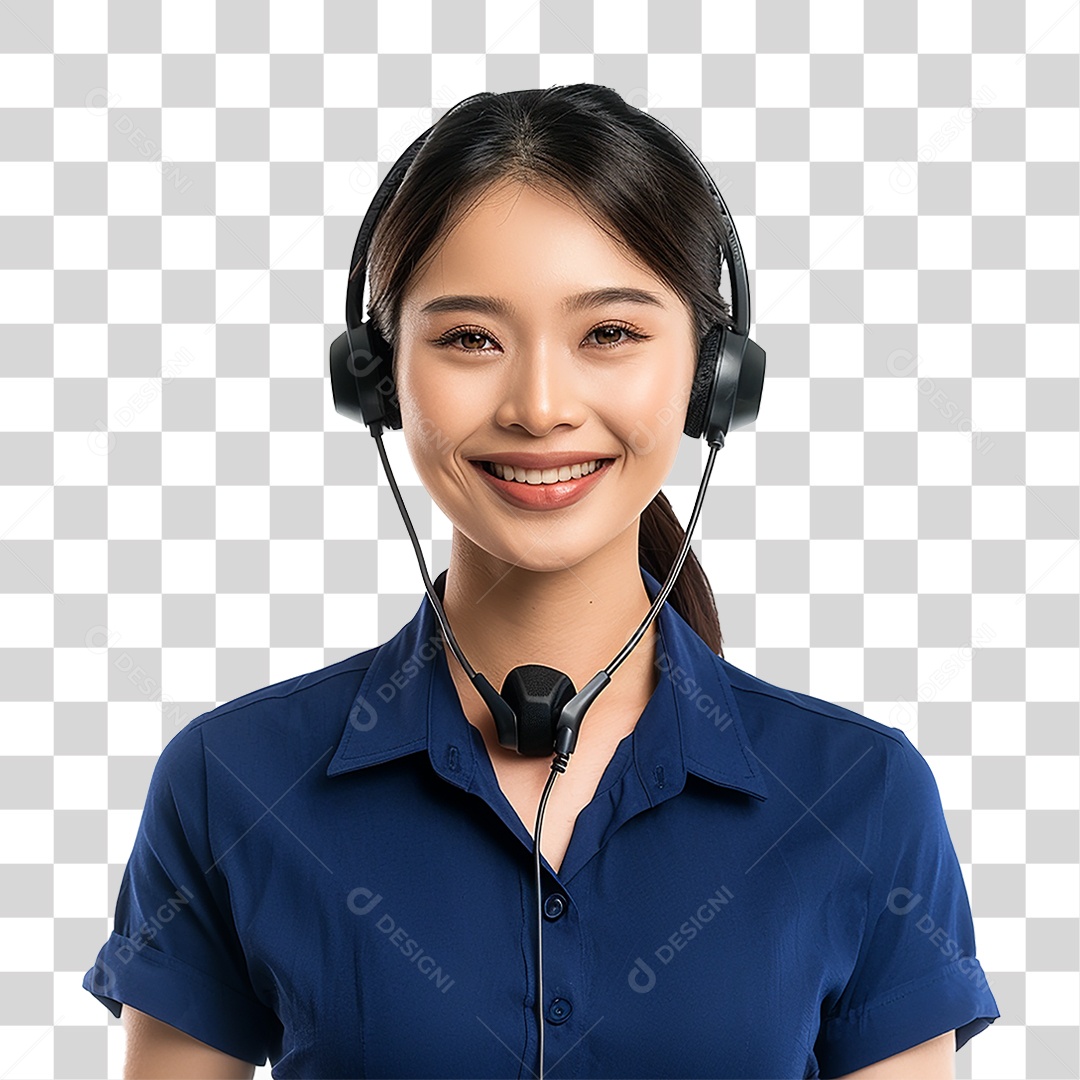 Atendente Telemarketing PNG Transparente