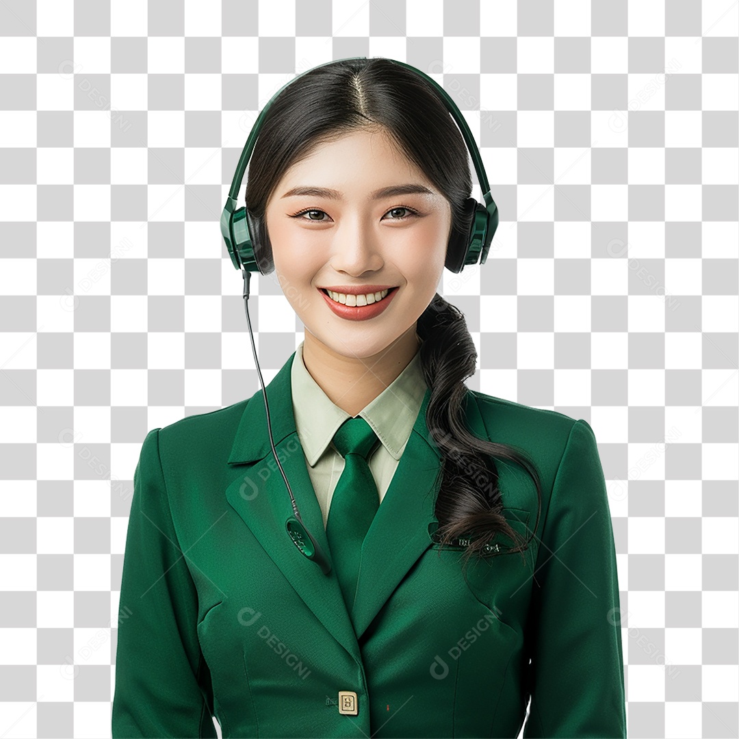 Atendente Telemarketing PNG Transparente