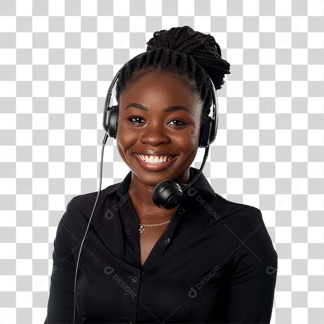 Atendente Telemarketing PNG Transparente