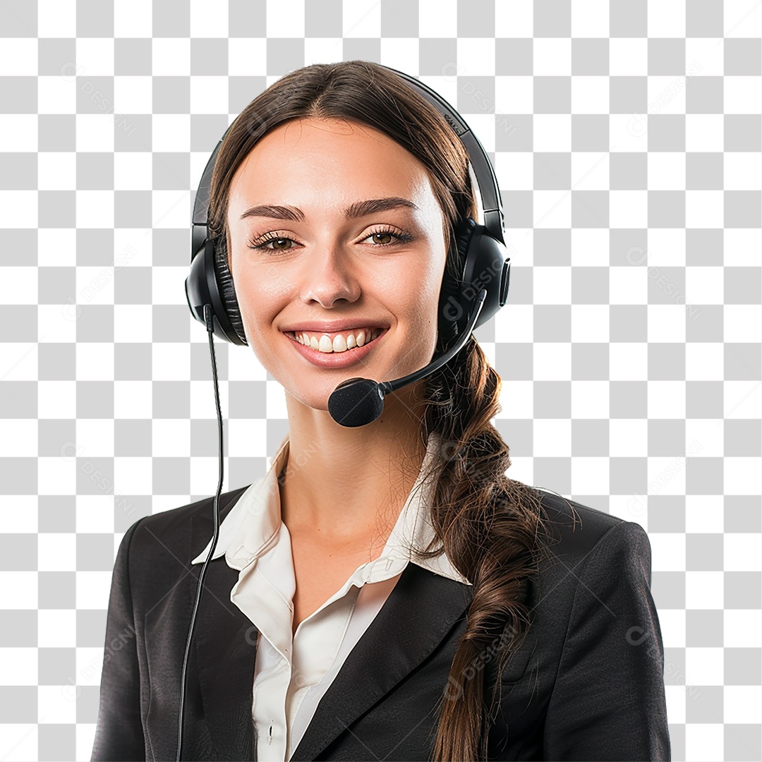 Atendente Telemarketing PNG Transparente