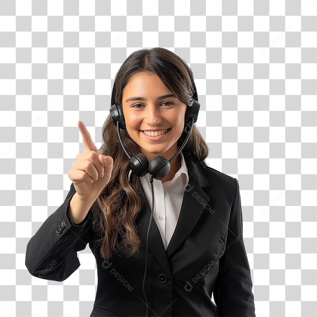 Atendente Telemarketing PNG Transparente