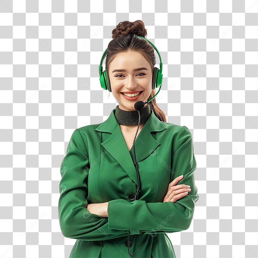 Atendente Telemarketing PNG Transparente